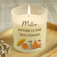 Personalised Pumpkin Frosted Glass Candle Extra Image 2 Preview